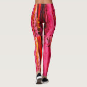Maui-golven Thunder_Cove roze/rode streep Leggings (Achterkant)