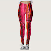 Maui-golven Thunder_Cove roze/rode streep Leggings (Voorkant)