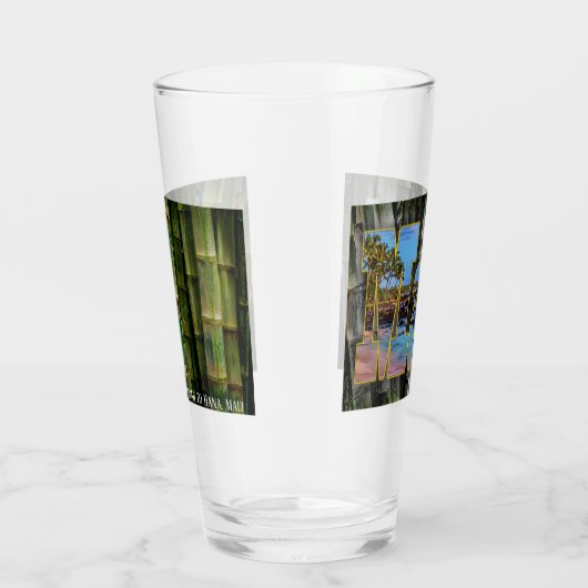 Maui graphics en het Bamboe Forest, Beer Glass Glas (Rechts)