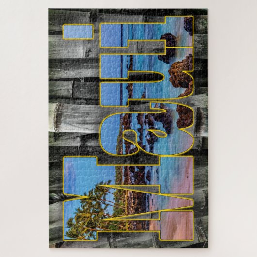 Maui Graphics op Bamboe Achtergrond Legpuzzel (Verticaal)