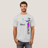 MAUI - HAWAÏ-EILANDEN NEON REGENBOOG T-SHIRT (Voorkant volledig)