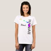 MAUI - HAWAÏ-EILANDEN NEON REGENBOOG T-SHIRT (Voorkant volledig)