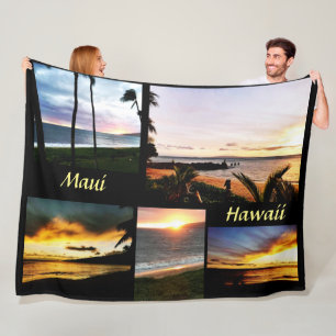 MAUI HAWAI fleece Deken