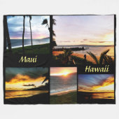 MAUI HAWAI fleece Deken (Voorkant (Horizontaal))