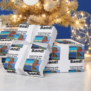 Maui Hawaï Met Zandkleuren Eiland Feest Cadeaupapier