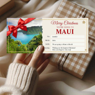 Maui Hawaï Reis Kerst Onthulling Cadeaubon Kaart