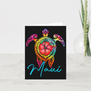 Maui Hawaï Tie Dye Zeeschildpad Kaart