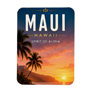 🌺 Maui Hawaï Tropische Zonsondergang Huisdecorati Magneet