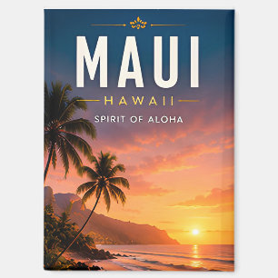 🌺 Maui Hawaï Tropische Zonsondergang Huisdecorati Magneet