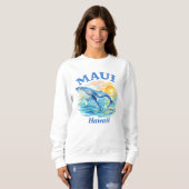 Maui Hawaï vakantie-eiland sweatshirt (Voorkant volledig)