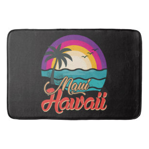 Maui Hawaï Zonsondergang Strand Golven Badmat