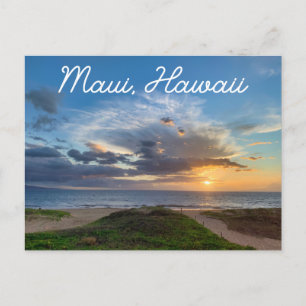 Maui Hawaii Aloha Sunset Beach Briefkaart