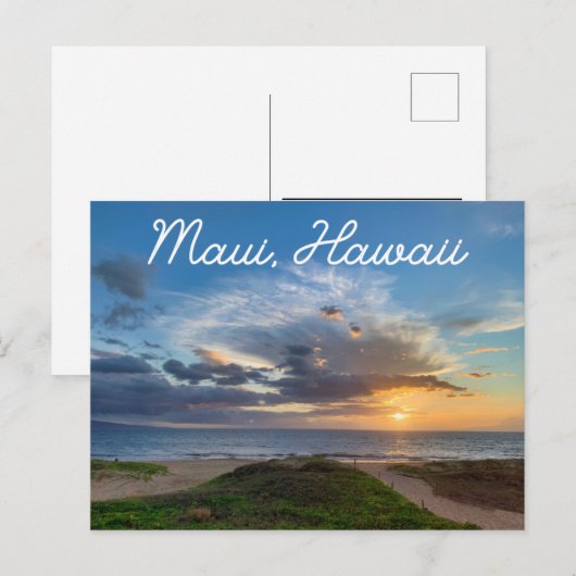 Maui Hawaii Aloha Sunset Beach Briefkaart (Voorkant / Achterkant)