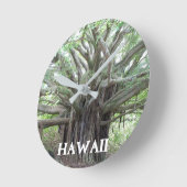 Maui Hawaii Bayan Tree Clock Ronde Klok (Hoek)