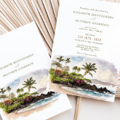 Maui Hawaii Beach Destination Wedding Invitation Kaart