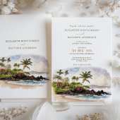 Maui Hawaii Beach Destination Wedding Invitation Kaart