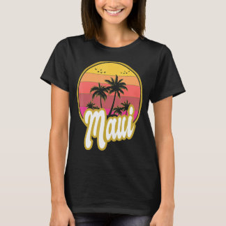 Maui Hawaii Beach Retro Sunset T-shirt