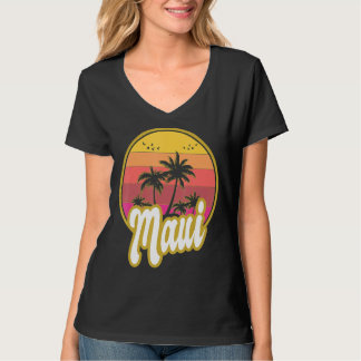 Maui Hawaii Beach Retro Sunset T-shirt