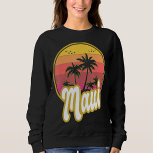 Maui Hawaii Beach Retro Sunset Trui