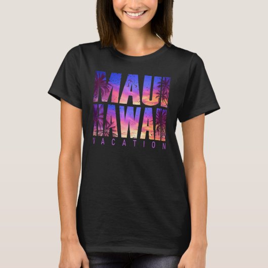 Maui Hawaii Beach Summer Vacation Matching Family  T-shirt (Voorkant)