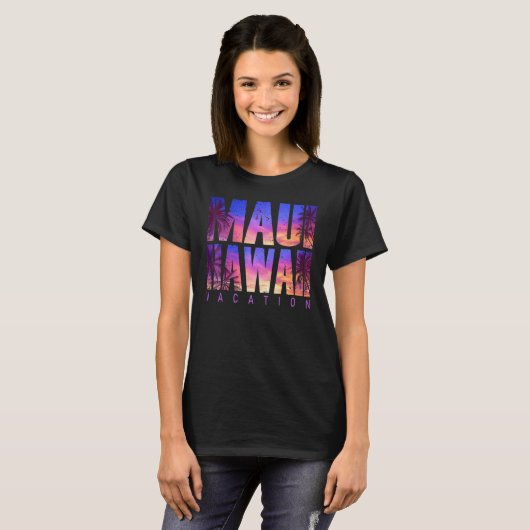 Maui Hawaii Beach Summer Vacation Matching Family  T-shirt (Voorkant volledig)