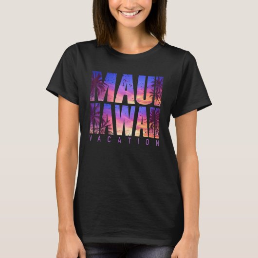 Maui Hawaii Beach Summer Vacation Matching Family  T-shirt (Voorkant)