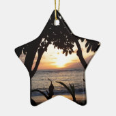 Maui Hawaii Beach Sunset Keramisch Ornament (Links)
