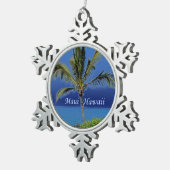 Maui Hawaii Beach Tin Sneeuwvlok Ornament (Rechts)