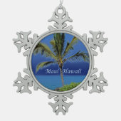 Maui Hawaii Beach Tin Sneeuwvlok Ornament (Voorkant)