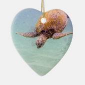 Maui Hawaii Beach Turtle 2014 Keramisch Ornament (Rechts)