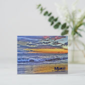 Maui Hawaii Beach Waves briefkaart (Staand voorkant)