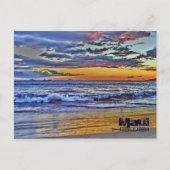 Maui Hawaii Beach Waves briefkaart (Voorkant)