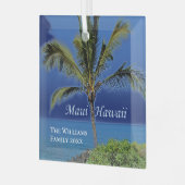 Maui Hawaii Beauful Custom Keepomwille Beach House Glas Ornament (Voorkant links)