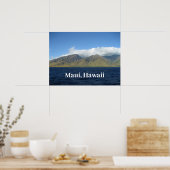 Maui Hawaii Beauful Mountains Ocean Poster (Keuken)