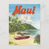 Maui, Hawaii, boten op het strand, , reizen Briefkaart (Voorkant)