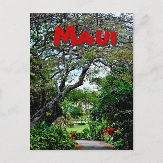 Maui Hawaii Briefkaart (Voorkant)