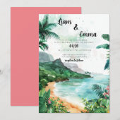 Maui Hawaii Bruiloft Uitnodiging bestemming bruilo (Voorkant / Achterkant)