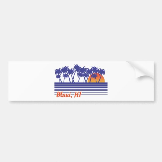 Maui Hawaii Bumpersticker (Voorkant)
