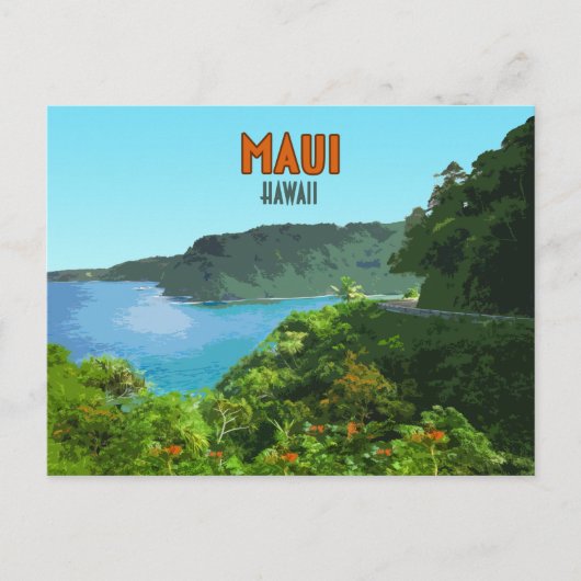 Maui Hawaii Coast Hana Road  Briefkaart (Voorkant)