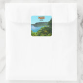 Maui Hawaii Coast Hana Road  Vierkante Sticker (Tas)