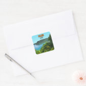 Maui Hawaii Coast Hana Road  Vierkante Sticker (Envelop)