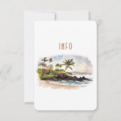 Maui Hawaii Destination Insert INFO Details Kaart (Achterkant)