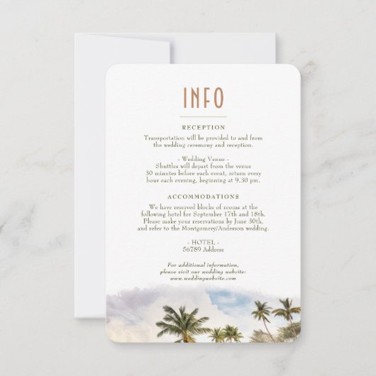 Maui Hawaii Destination Insert INFO Details Kaart (Voorkant)