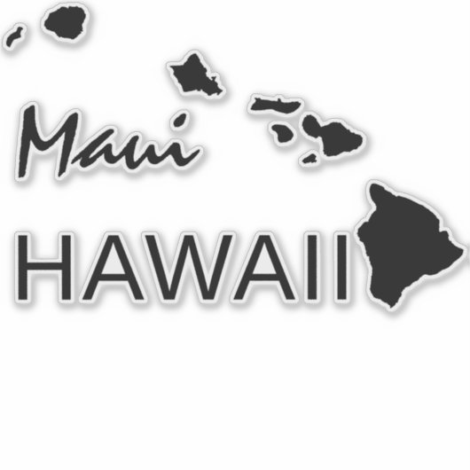 MAUI - HAWAII-EILANDEN STICKER (Voorkant)