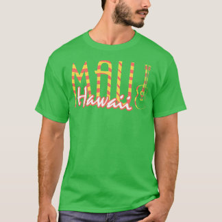 Maui Hawaii Gitaar Muziekinstrument T-shirt
