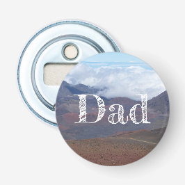 Maui Hawaii Haleaka Volcano Dad Button Flesopener