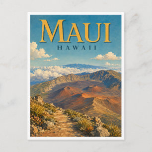 Maui Hawaii Haleakala Summit GeoSaga Briefkaart