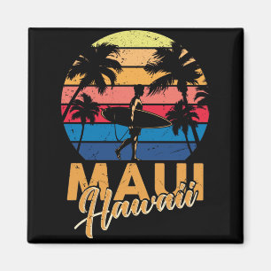 Maui Hawaii Hawaiian Beach Surfing 70's Magneet