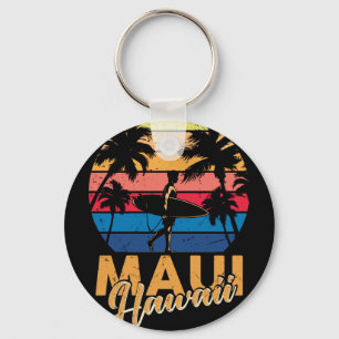 Maui Hawaii Hawaiian Beach Surfing 70's Sleutelhanger