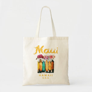 Maui Hawaii  Hawaiian Surfing Retro Premium Tote Bag